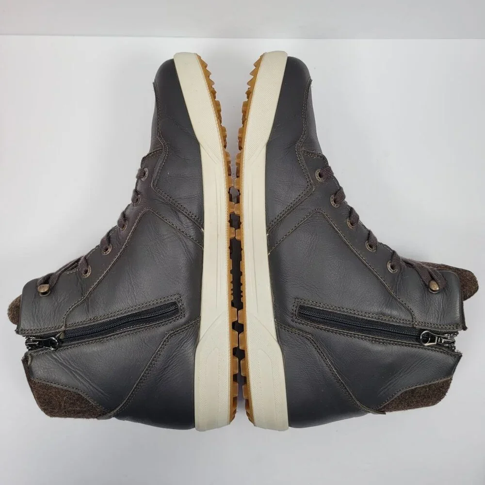 Lowa Bosco GTX Men's Dark Gray Brown Zip Up Ankle Winter Boots US Size 14 - Picture 6 of 9